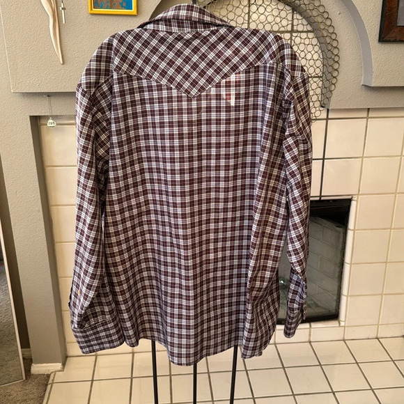 Vintage Big Mac Authentic Workwear Men’s XL Long Sleeve Pearl Snap Shirt Plaid - Picture 5 of 7